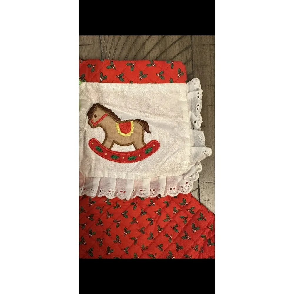 Vintage 1998 Baby Christmas Stocking - Picture 2 of 3